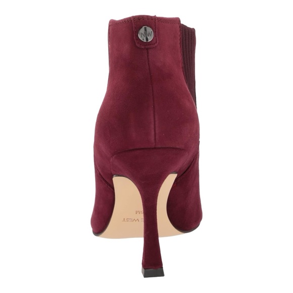 NINE WEST Women's Sofia Ankle Bootie. Burgandy. Size 7. Heel height appx 3.5inch - Picture 4 of 16